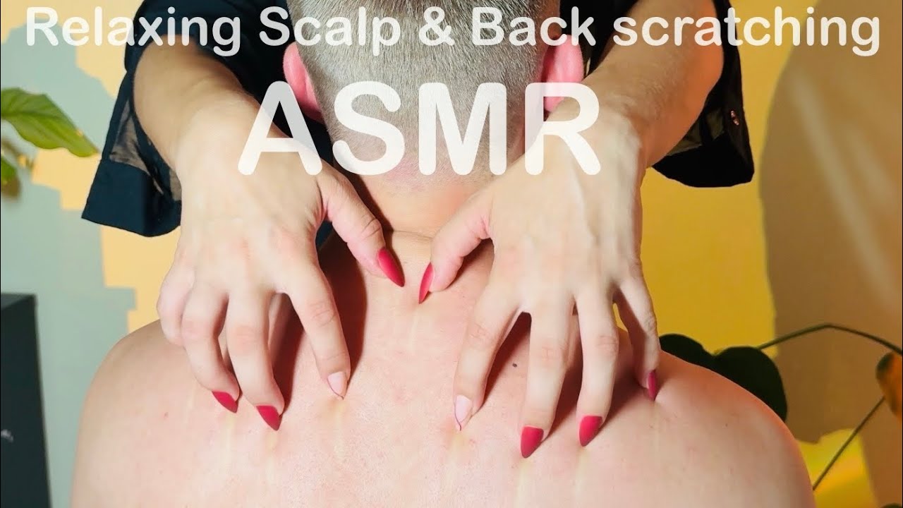 ASMR Relaxing Scalp Scratching & Back Scratching | Gentle Massage & Soft Touch for Deep Sleep