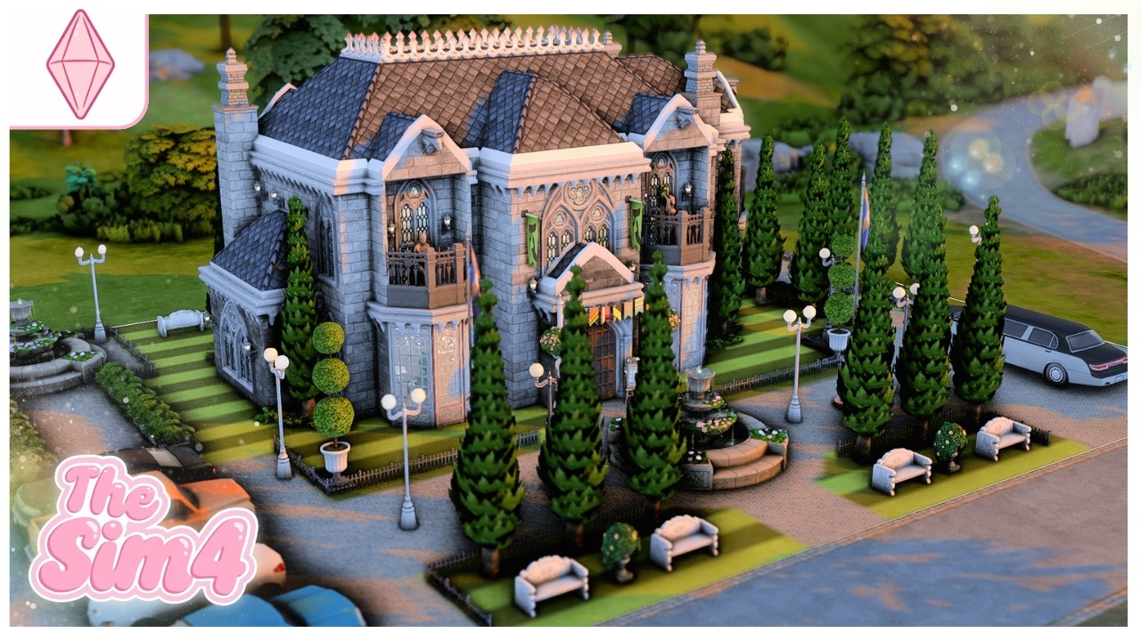 Я построила в The Sims 4 особняк для королевской свадьбы 👑💒 | Быстрое строительство в The Sims 4