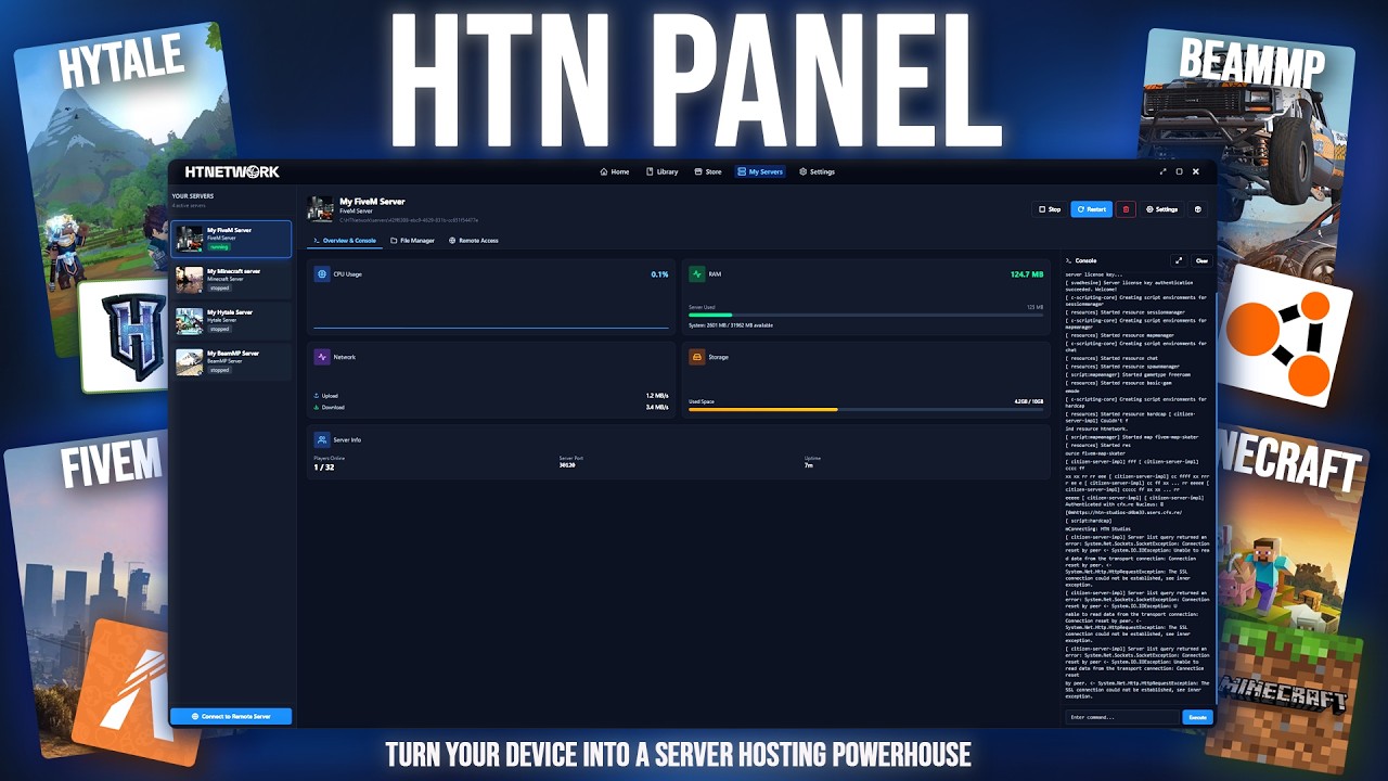 HTN Panel &mdash; Game Server Management, Reimagined