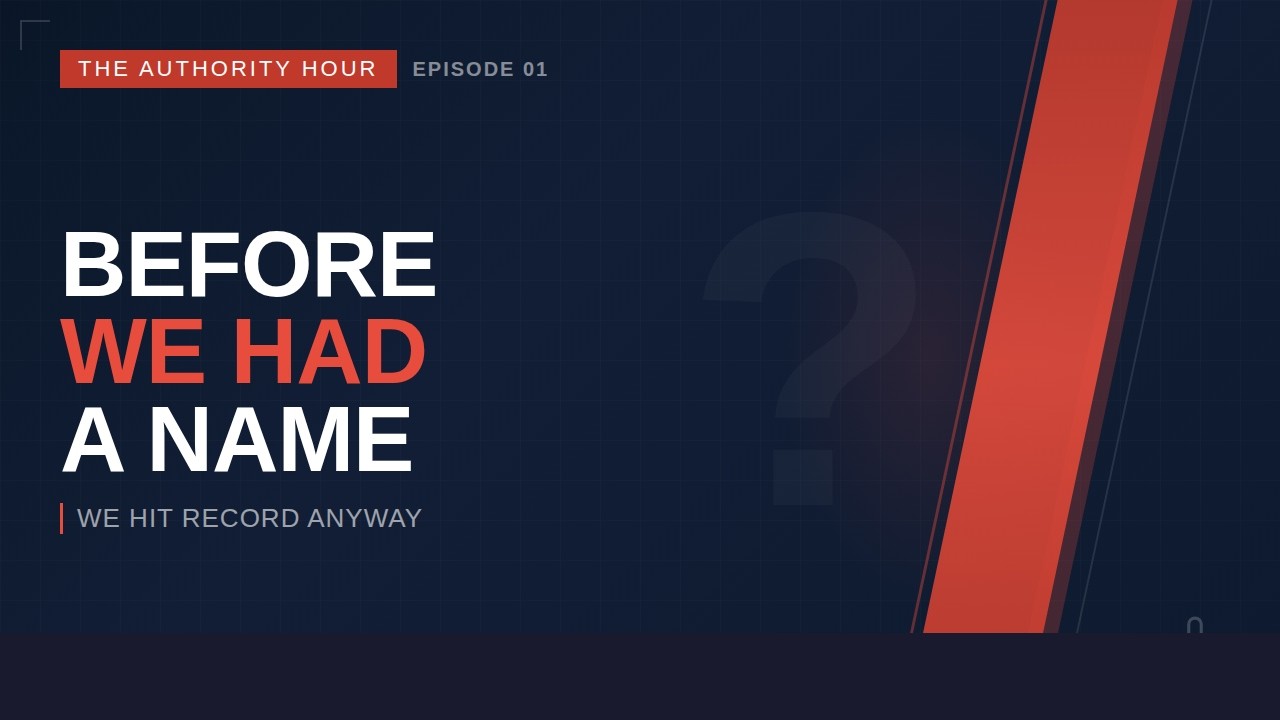 Episode 1: The Episode Before the Name