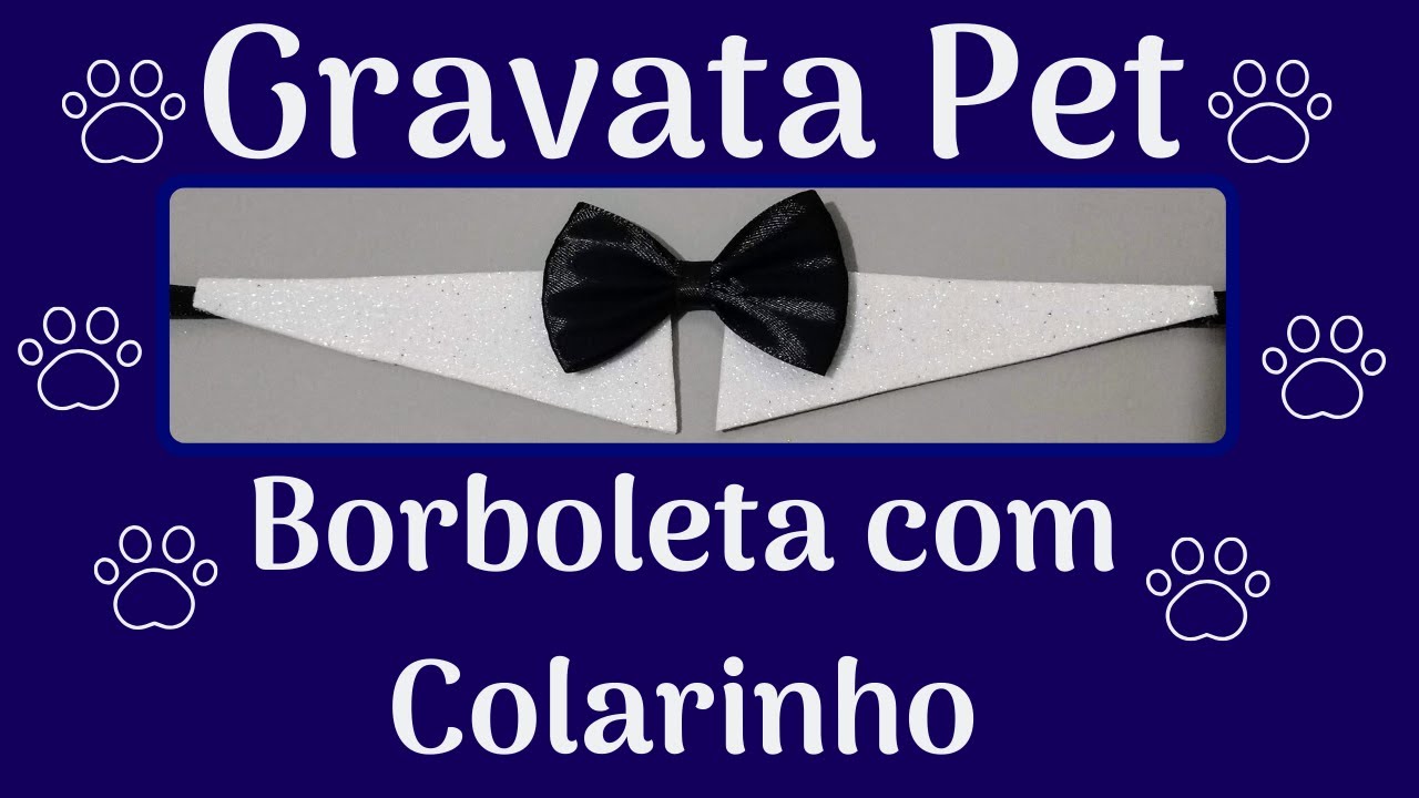 Gravata Pet Borboleta | Com Colarinho | Barata | Fácil