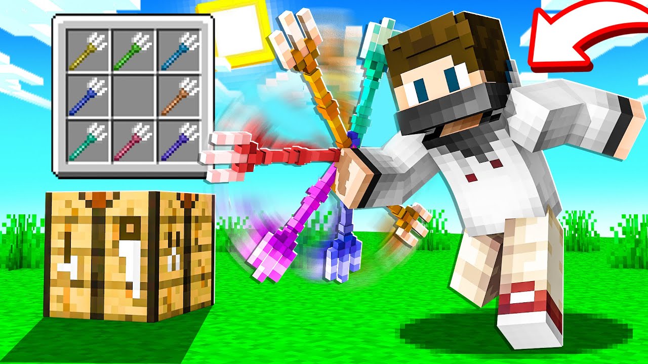 MİNECRAFT'ta ATEŞ SU TOPRAK HAVA MIZRAK - Minecraft