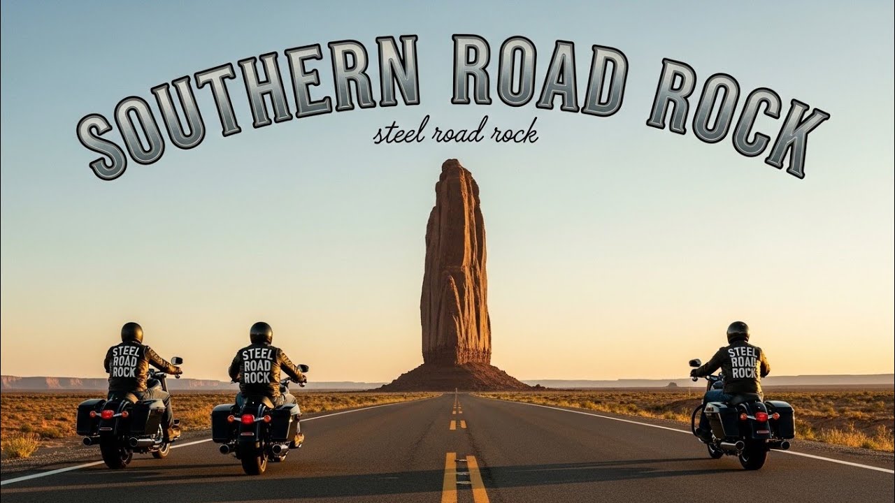 Steel Road Rock – Midnight Chrome Afterburn 💀⚡ Ghost Riders | Echoes in the Black Rain#DarkNeon 