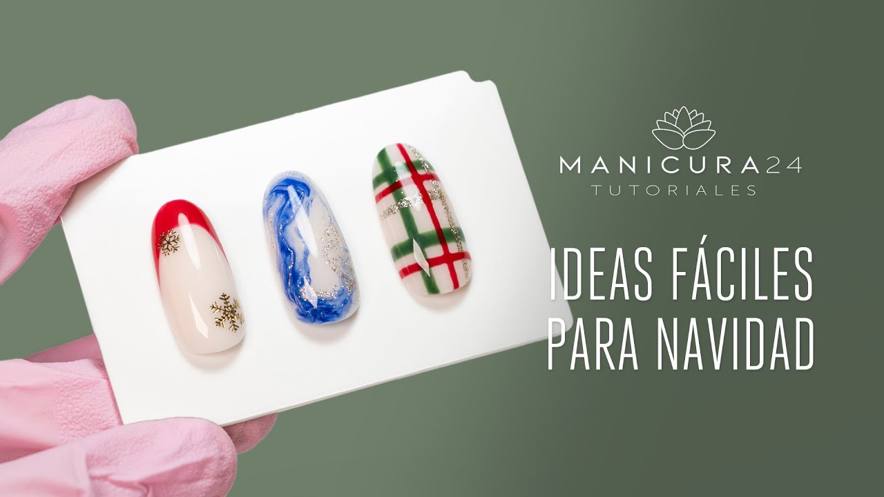 3 diseños de manicura navideña fáciles | Manicura24