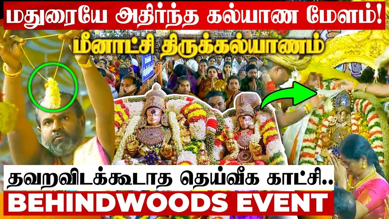 மீனாட்சி திருக்கல்யாணம்🙏 தாலி கட்டப்பட்ட மெய்சிலிர்க்கும் தருணம்! காணக்கிடைக்காத காட்சி
