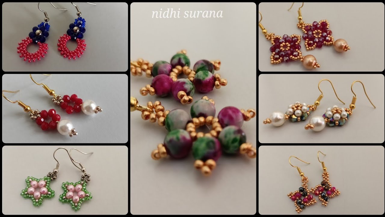 Super 7 Series, Pretty Picot Earrings/Beaded jewelry making at home/Aretes Tutorial diy