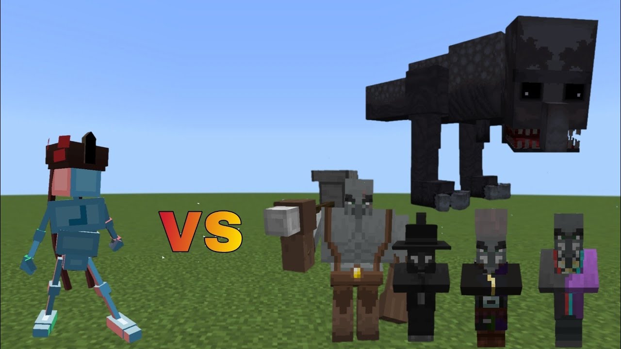 The Attacker vs Illage and Spillage Bosses | Minecraft Java | Mob Battle