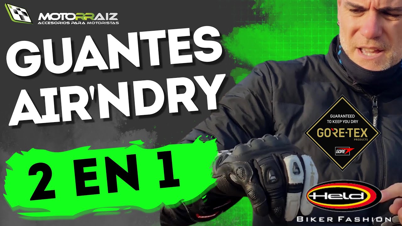 GUANTES PARA MOTO HELD AIR´NDRY GORETEX 2en1