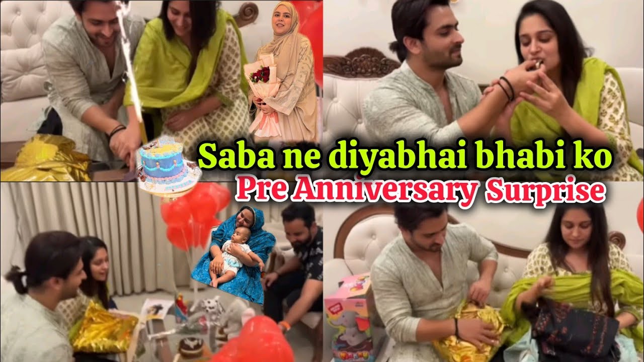 Saba ne diya bhai bhabi ko advance me wedding anniversary surprise 🫢 Saba ka jahan vlogs 