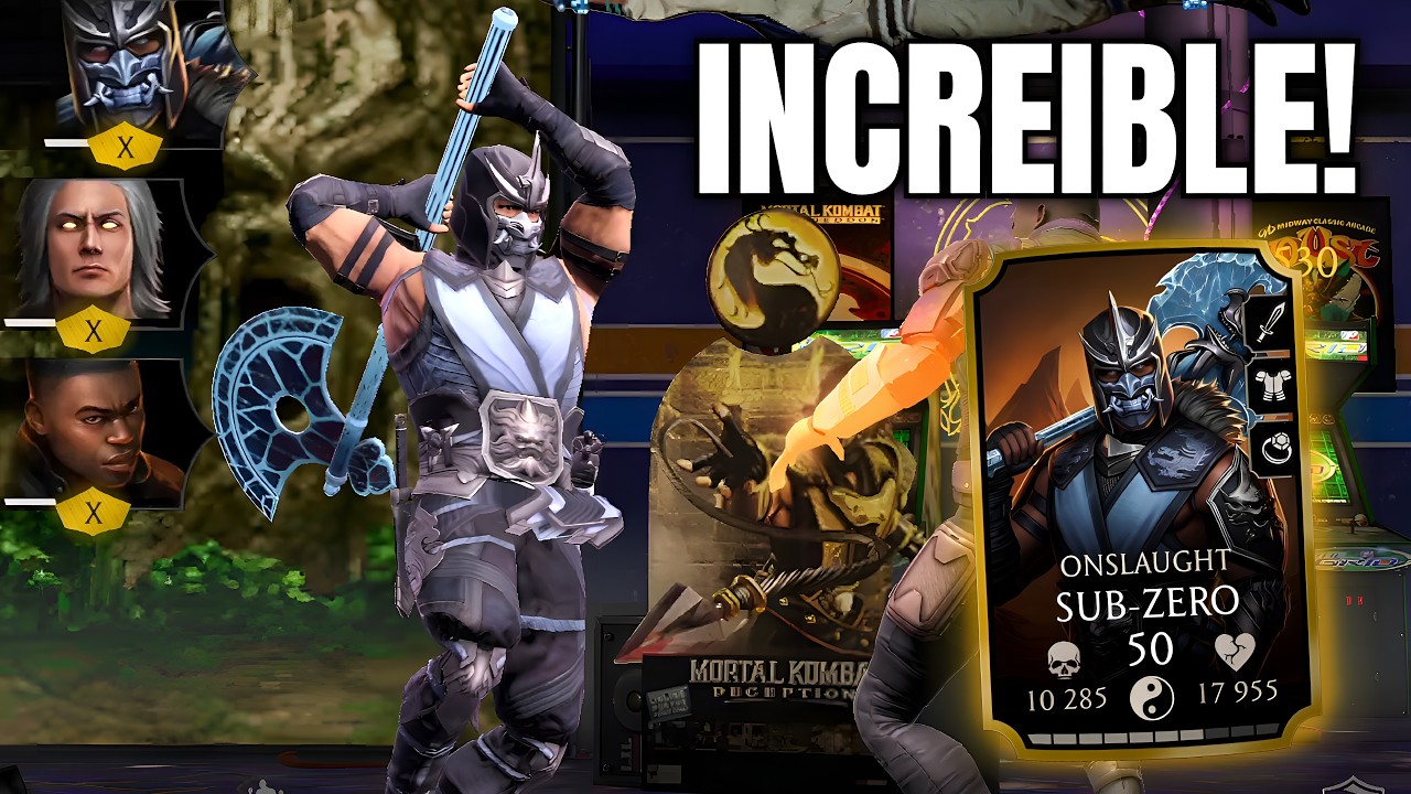 САБ-ЗИРО ONSLAUGHT ЛУЧШАЯ ЗОЛОТАЯ КОМАНДА? ГЕЙМПЛЕЙ И ОБЗОР B Mortal Kombat Mobile