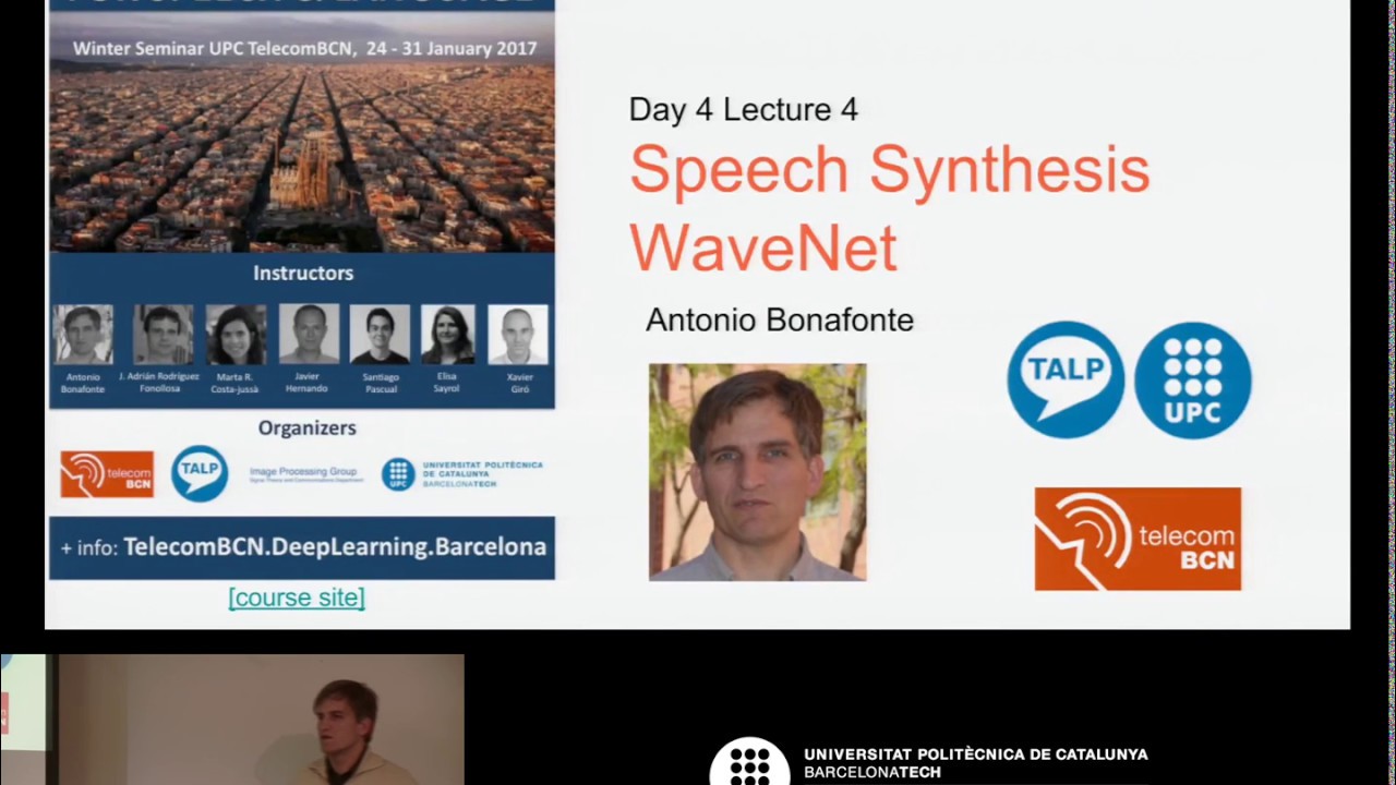 D4L3 Speech Synthesis with WaveNet (by Antonio Bonafonte)