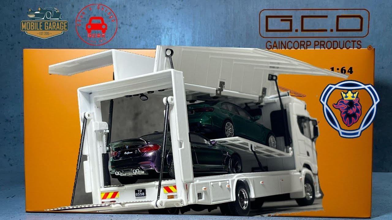 1/64 Gaincorp Products G. C. D. Scania S 730 Enclosed/ Double Deck tow trucks 運輸車 拖車 好精細啊！油壓系統？