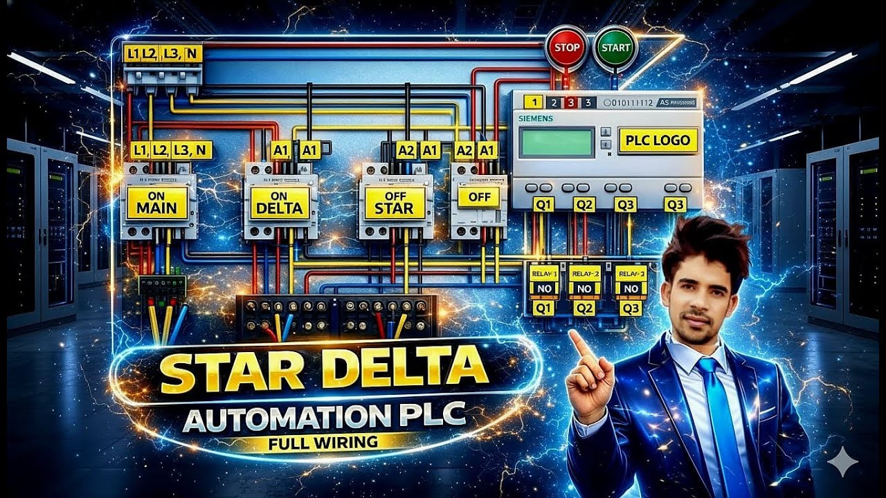 plc se star delta wiring /Star Delta Automation PLC/PLC Star Delta Power Wiring/PLC Se Motor Start