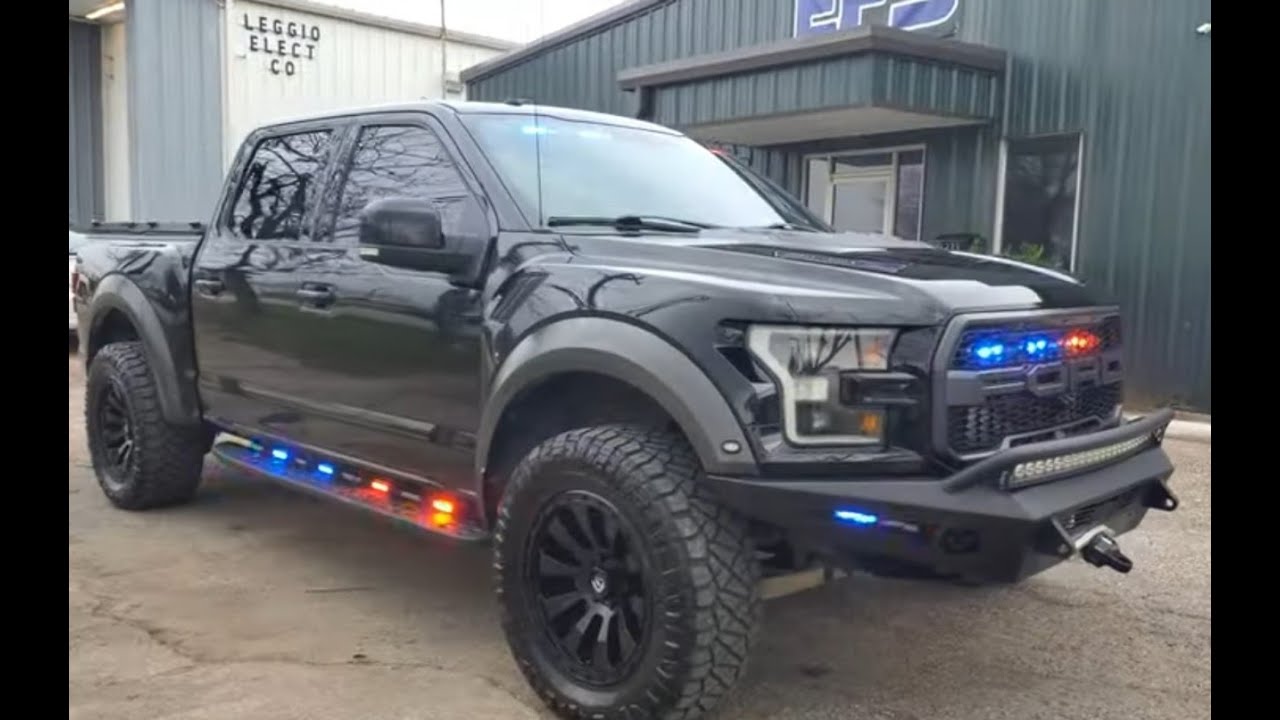 Ford Raptor Feniex Police Lights EFS Houston Emergency Fleet Service