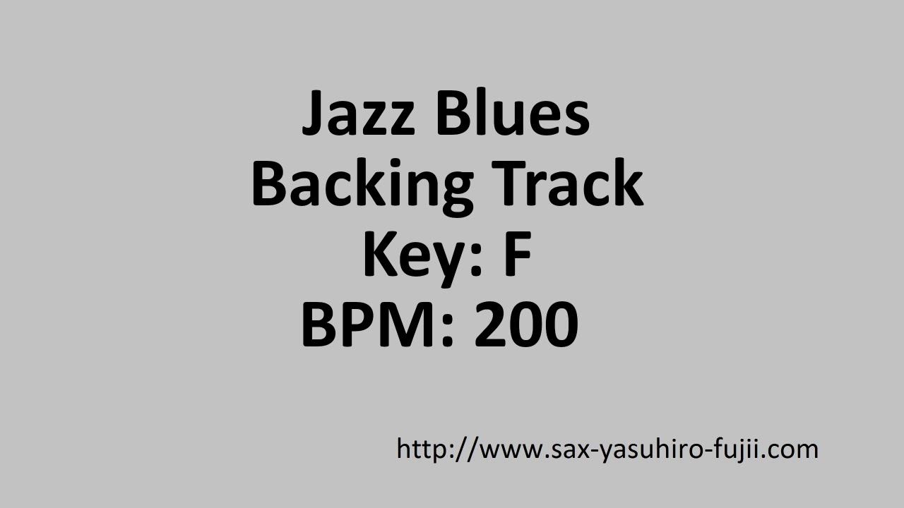Jazz Blues - Key F - BPM 200 - Backing Track
