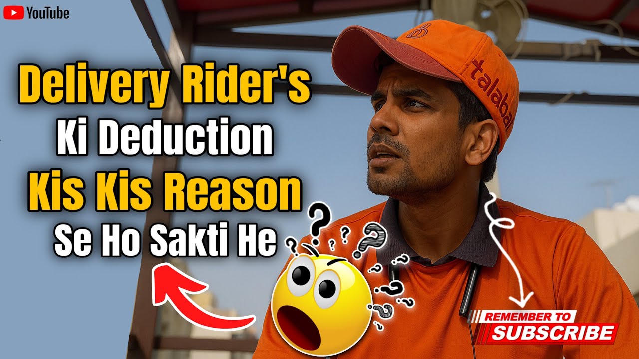 Delivery Rider Ka Fine And Deduction Kis Reason Se Hota Hai. | Deduction Se Kaise Bache Dubai Main