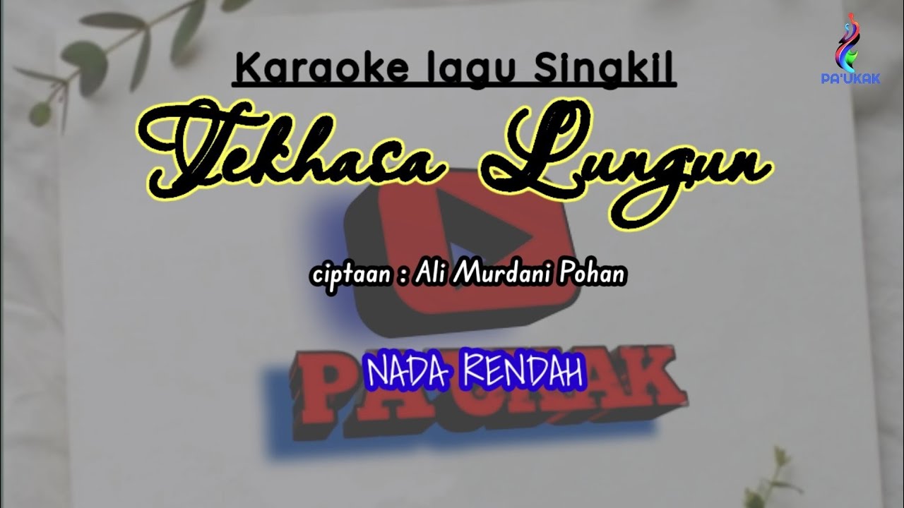 Karaoke Lagu Daerah Aceh Singkil 