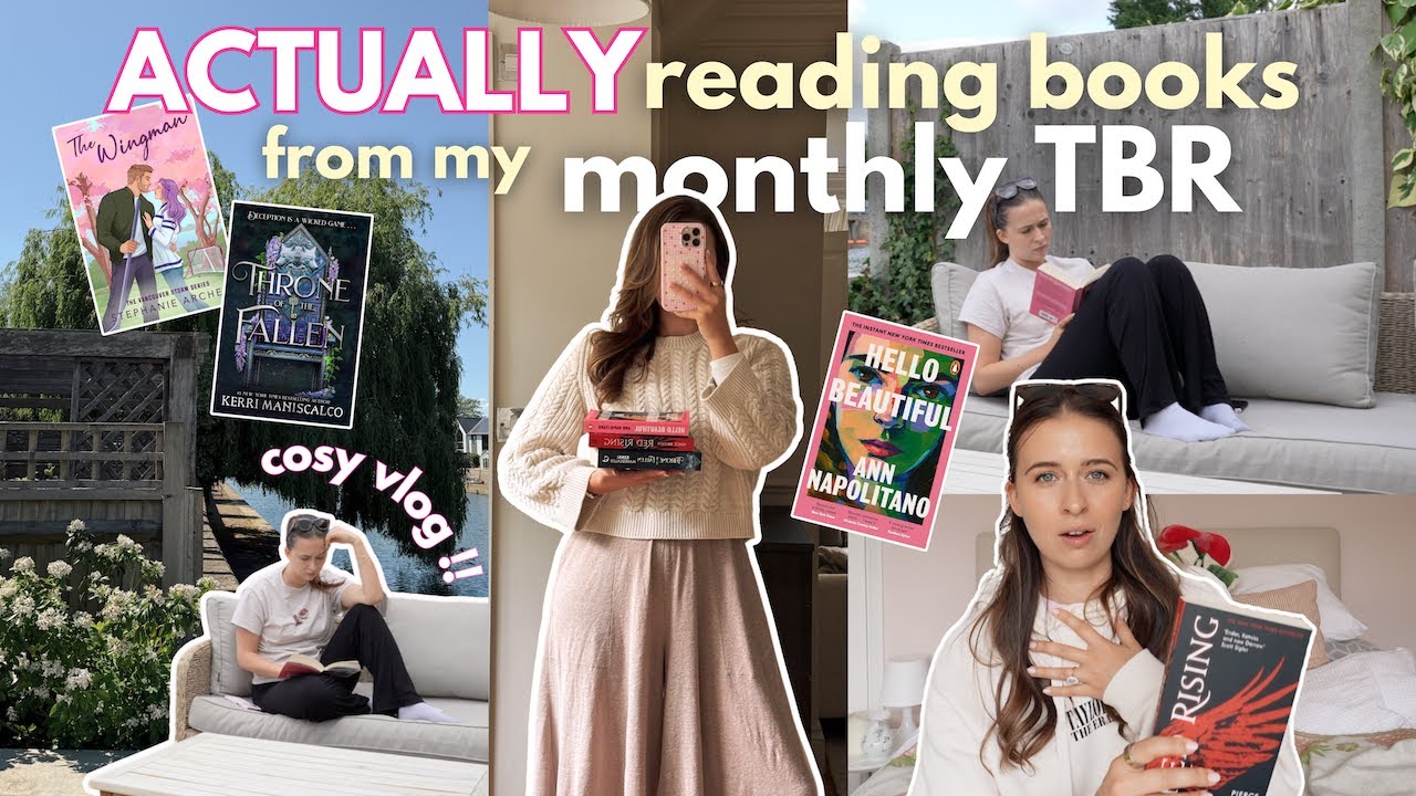 ACTUALLY reading my monthly tbr 📖⭐️ cosy & emotional reading vlog