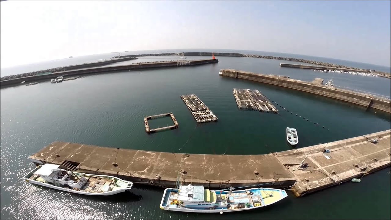 空撮アオリイカ釣り場（三重）志摩町 和具漁港