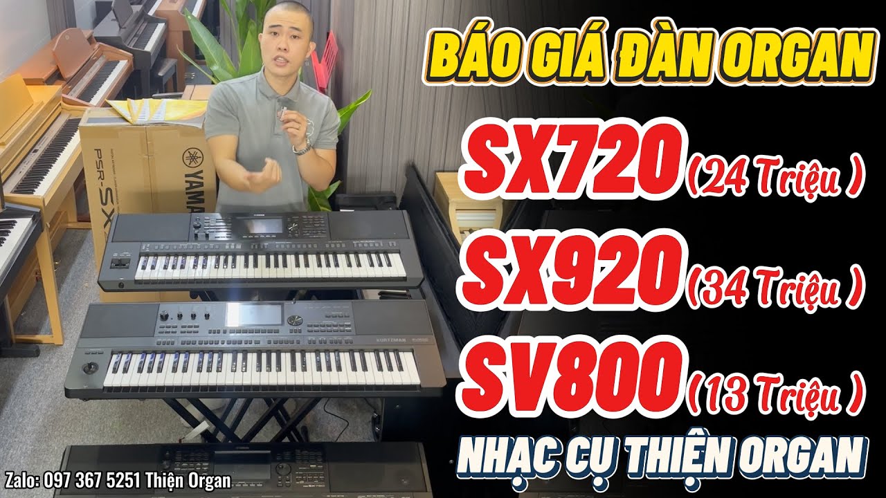 Báo giá các dòng đàn organ cũ SX720 - SX920 - SV800 || THIỆN ORGAN