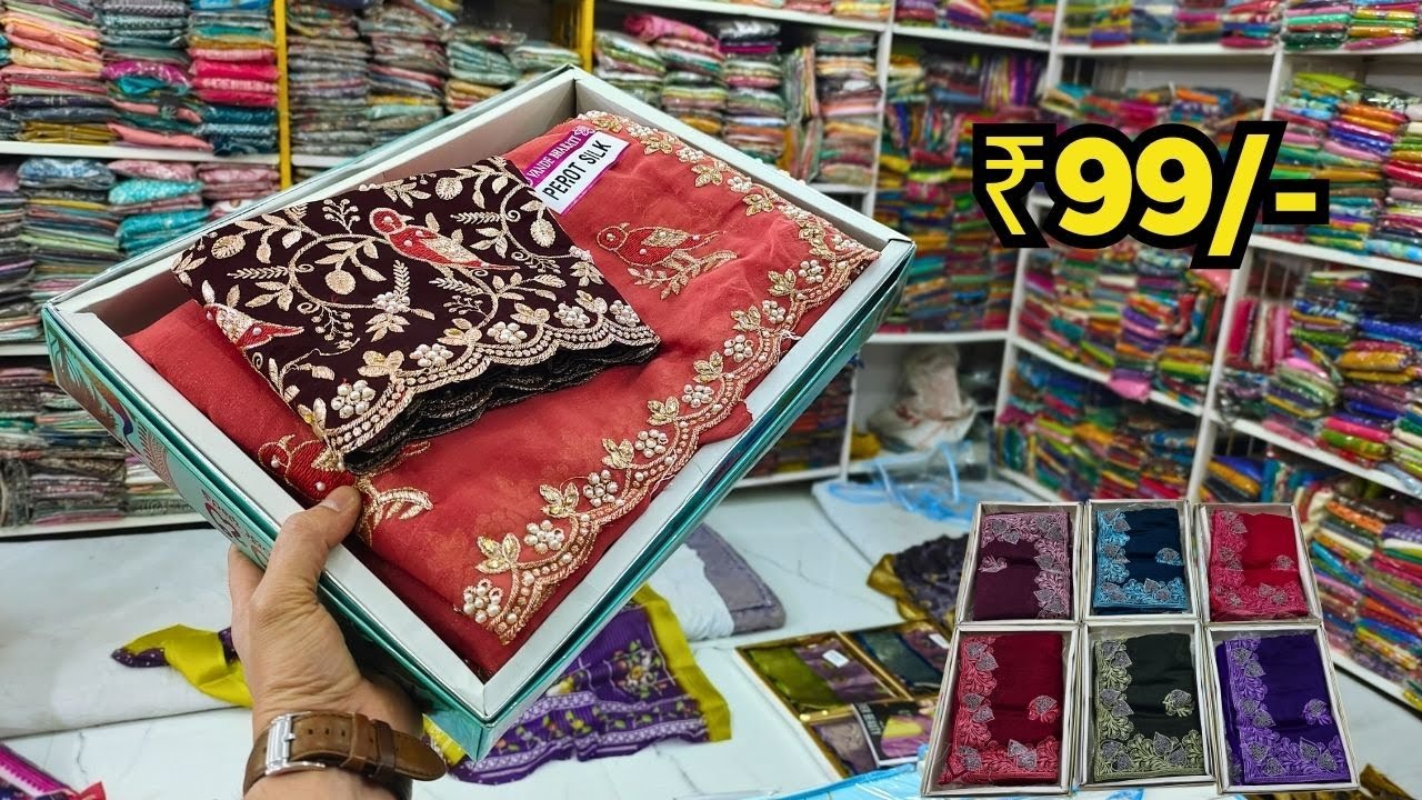 Madina Wholesale Sarees  ₹99/- పెళ్లి సందడి ఆఫర్ 💥ధమాకా ఆఫర్ -- Kanchi Silk Centre