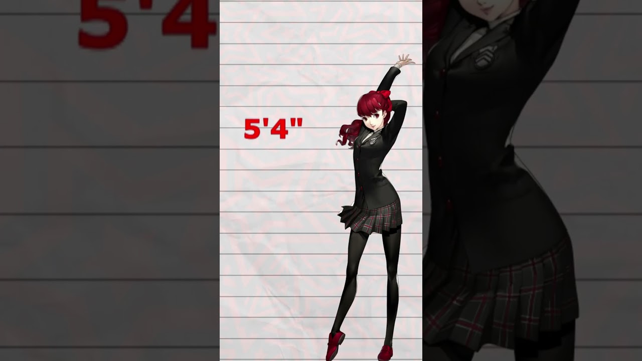The Height of Every Character in P5R #persona5royal #persona5 #p5 #p5r #p4g #persona #atlus #p3r