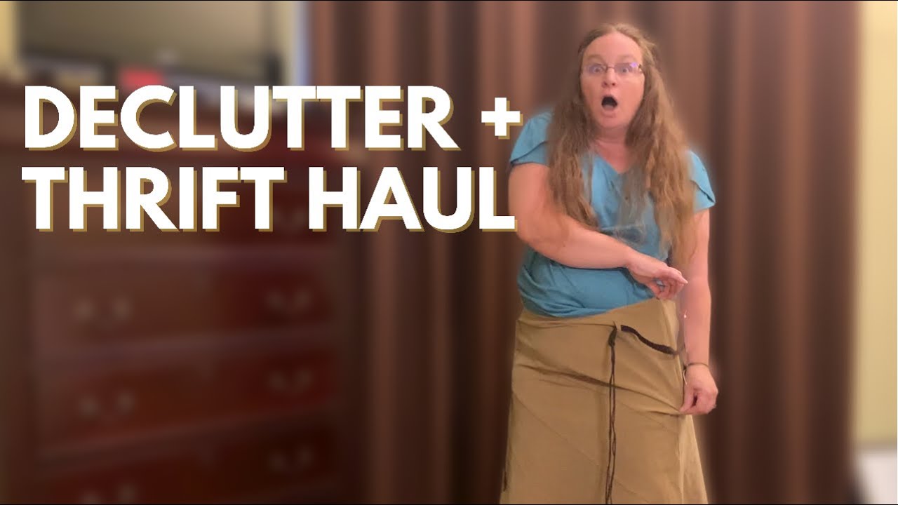 I dropped a size (maybe even 2 sizes)! || 15 Minute Clothes Declutter + Thrift Store Finds Try On!