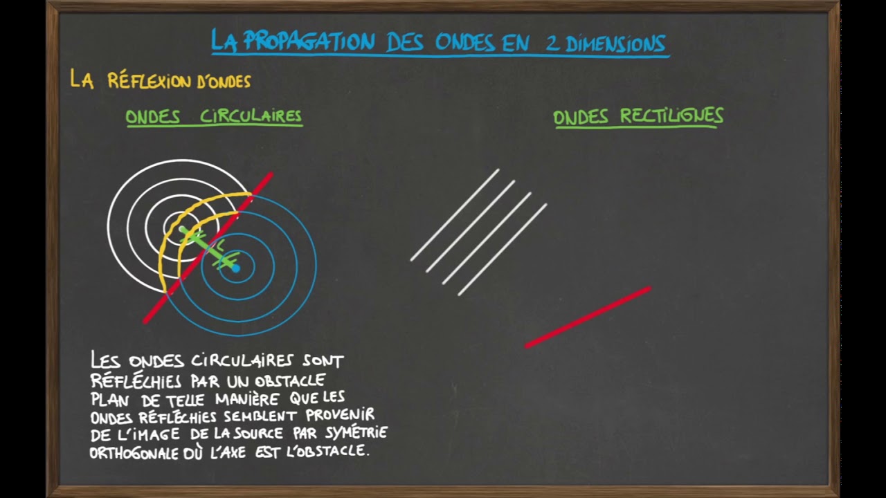 Ondes 2D : la réflexion