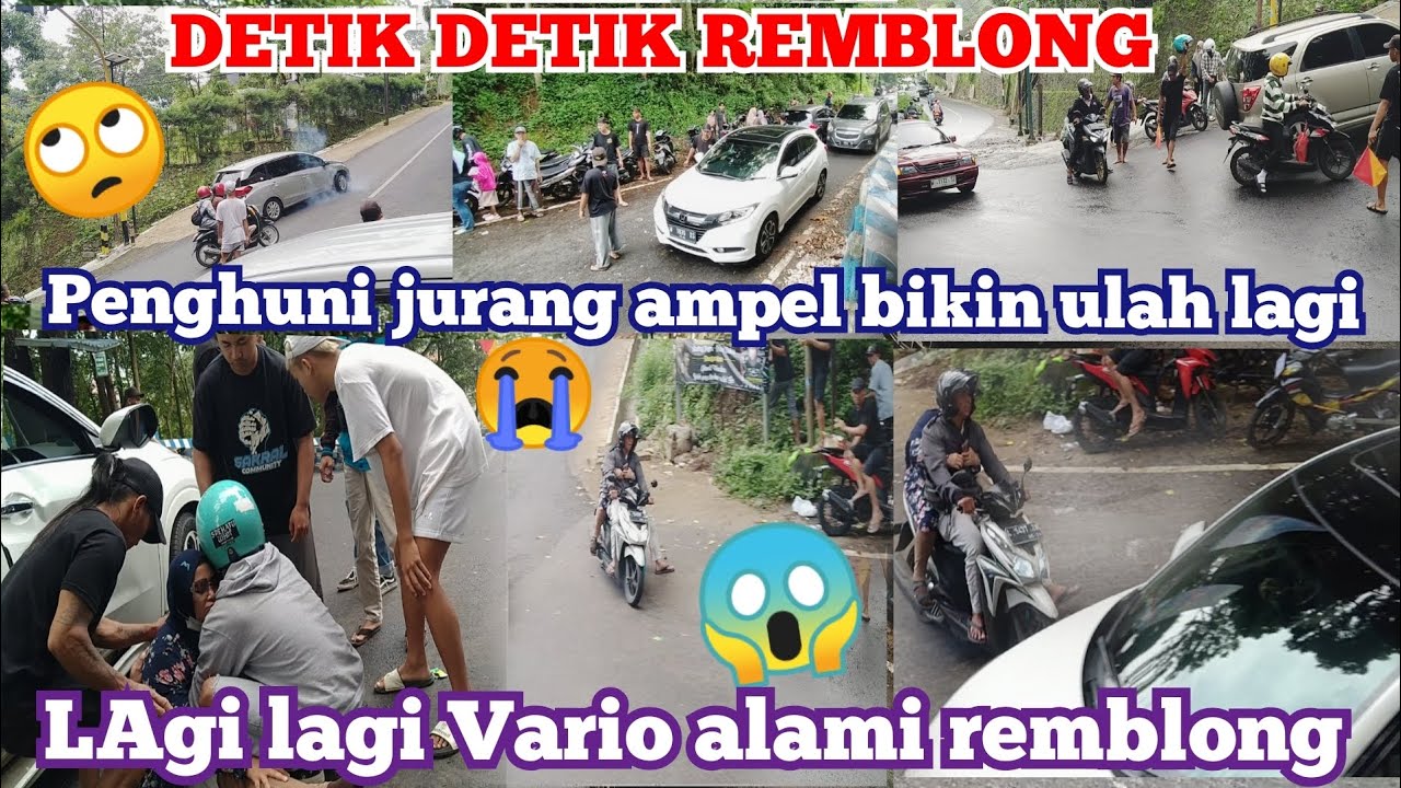Honda Vario alami remblong di jalur tikungan jurang ampel