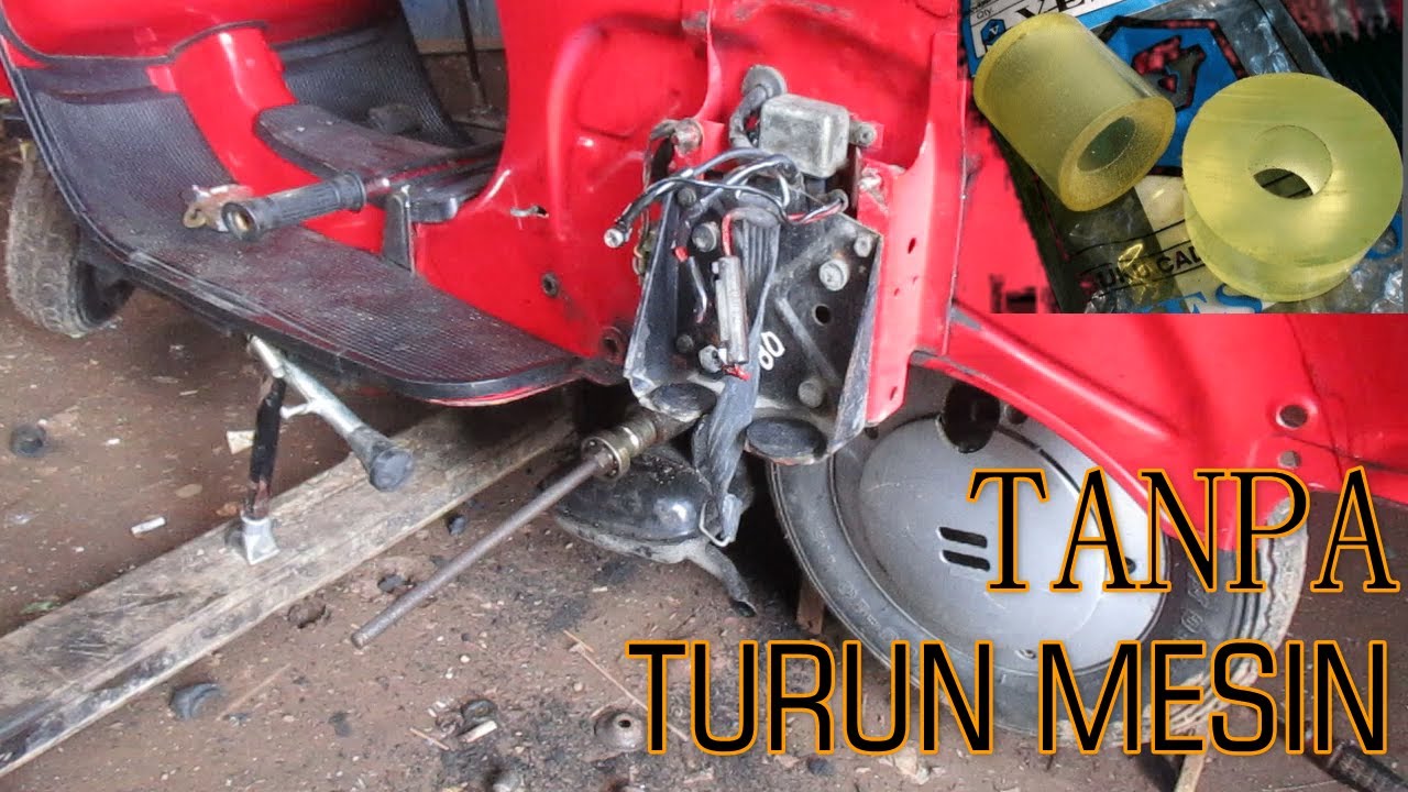 MENGGANTI KARET BODY/SASIS VESPA TANPA TURUN MESIN || VESPA EXCEL