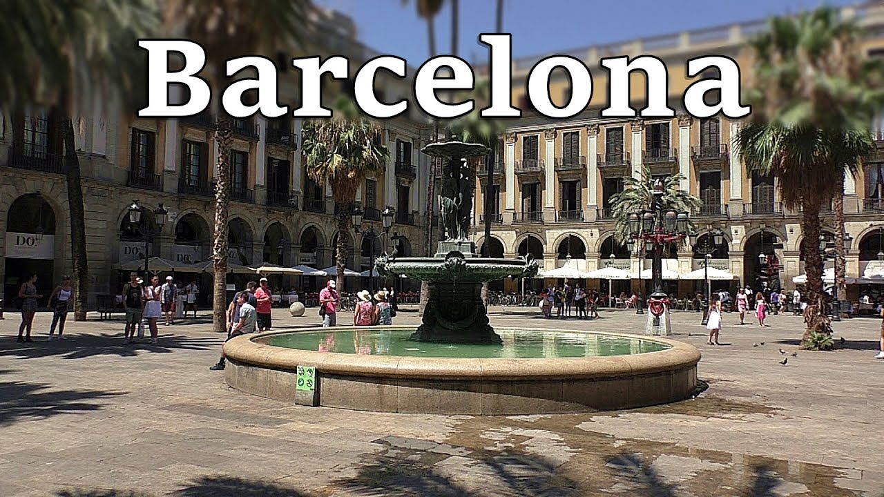 Las Ramblas in Barcelona on A Sunny Day in July