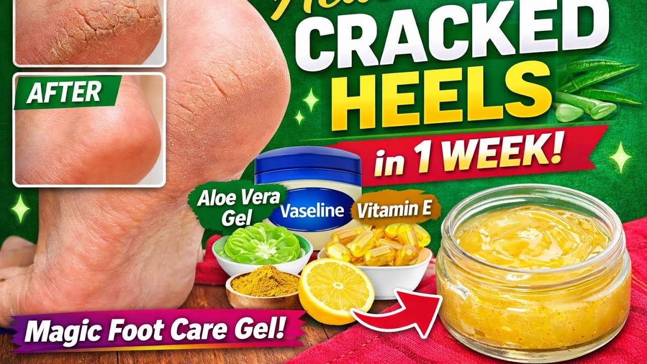 How to Heal Cracked Heels at Home | Aloe Vera & Vaseline Foot Care Gel for Winter