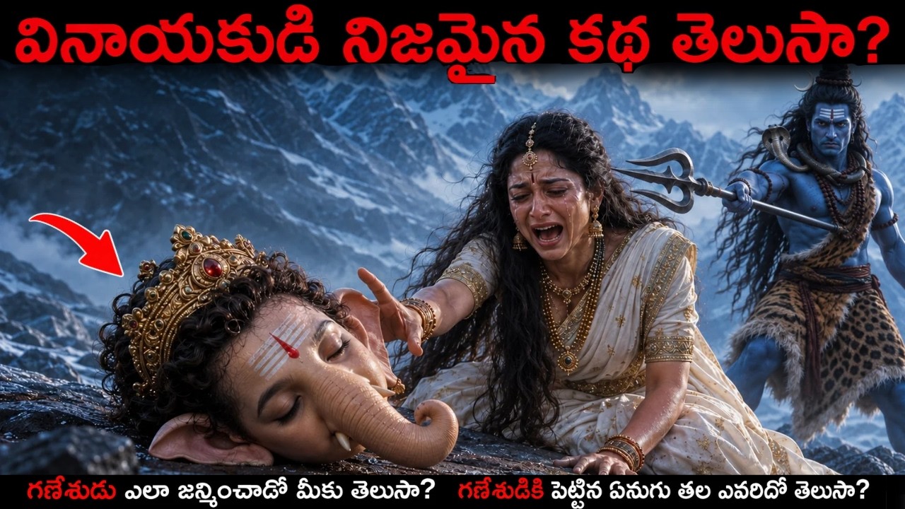 గణేశుడు ఎలా జన్మించాడో మీకు తెలుసా? 😱 | Vinayaka Chavithi Full Story in Telugu