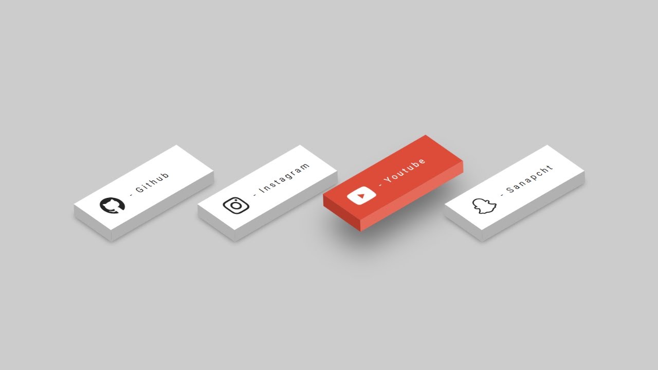 Pure CSS Social Media Buttons | HTML & CSS Hover Effect | Coding Cloud