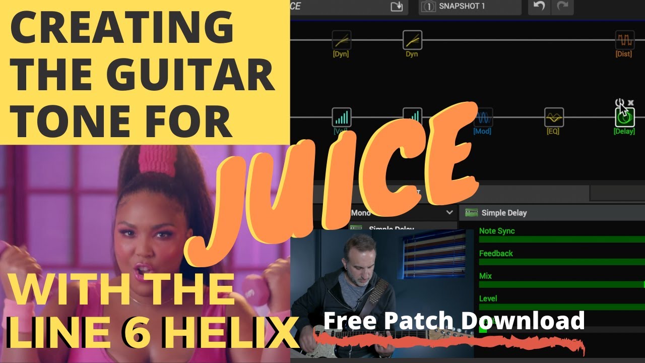 Creating the Guitar Tone for Juice (Lizzo) with the Line 6 Helix - Free Patch Download
