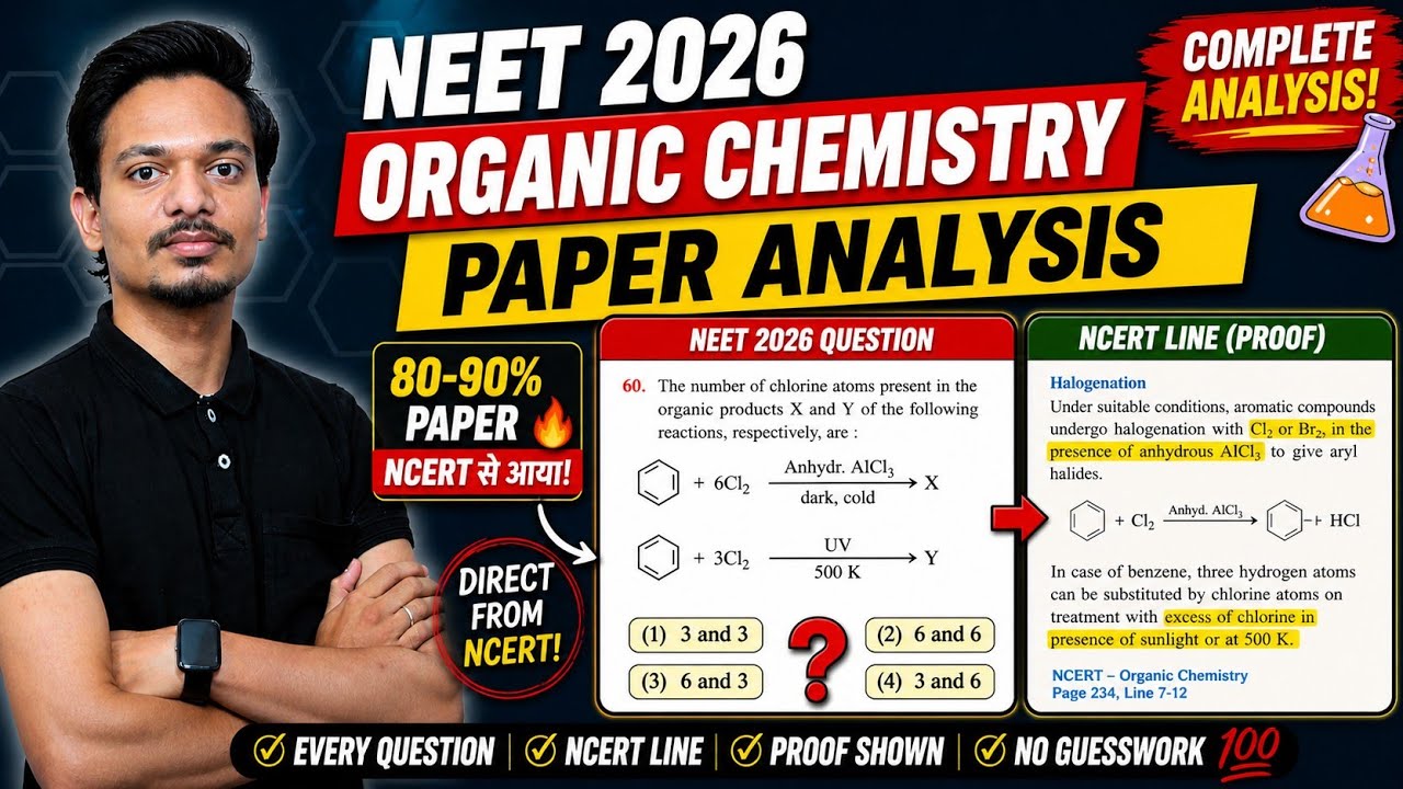 NEET 2026 Organic Chemistry Paper Analysis | NCERT Line by Line