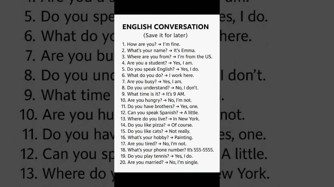 20 Simple English Sentences You Can Use in Daily Life &ndash; Start Speaking Today! 🗣️✨