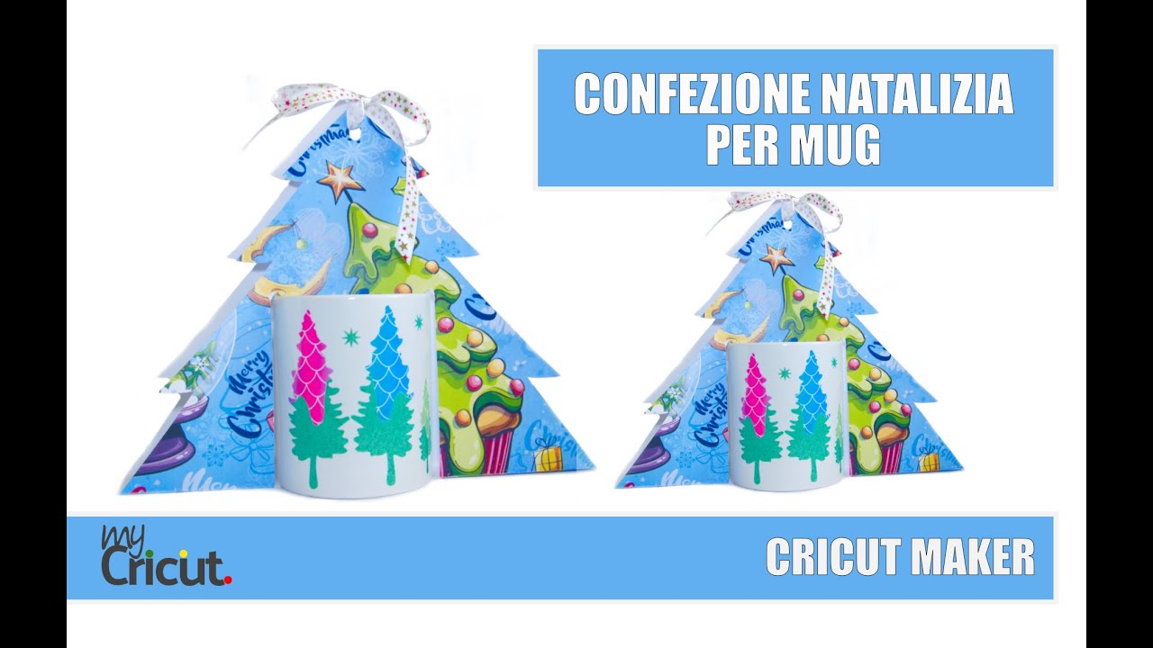 Confezione Natale per tazze mug personalizzate. Con Cricut Maker