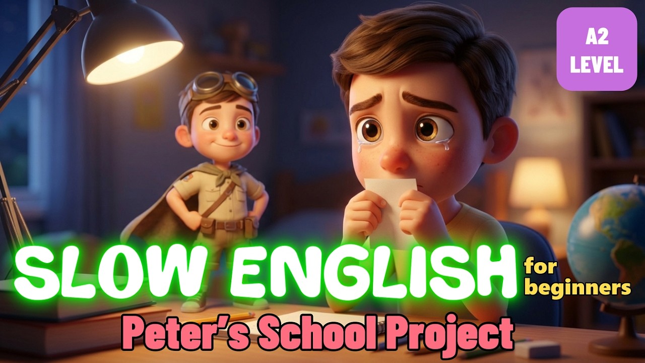 Peter’s School Project | Easy English Listening Lessons (A2 Level)