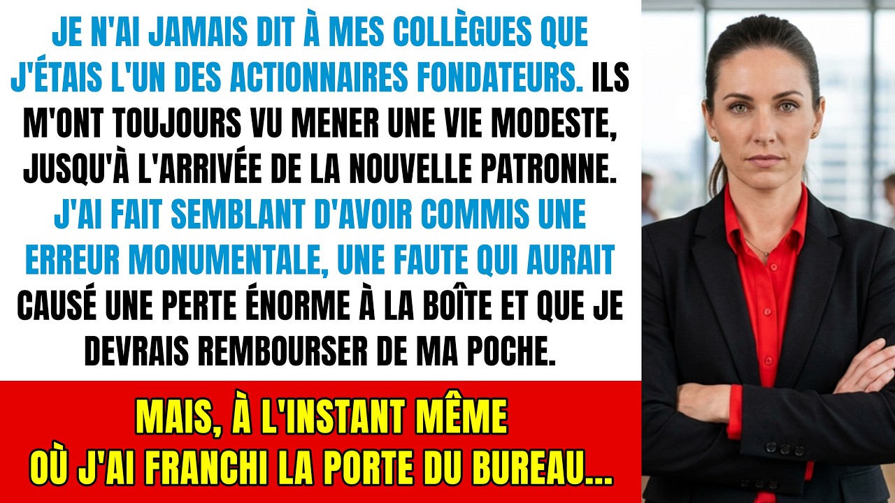 Mon patron m'humilie devant tout le bureau sans savoir que je possède 51% des parts de l'entreprise