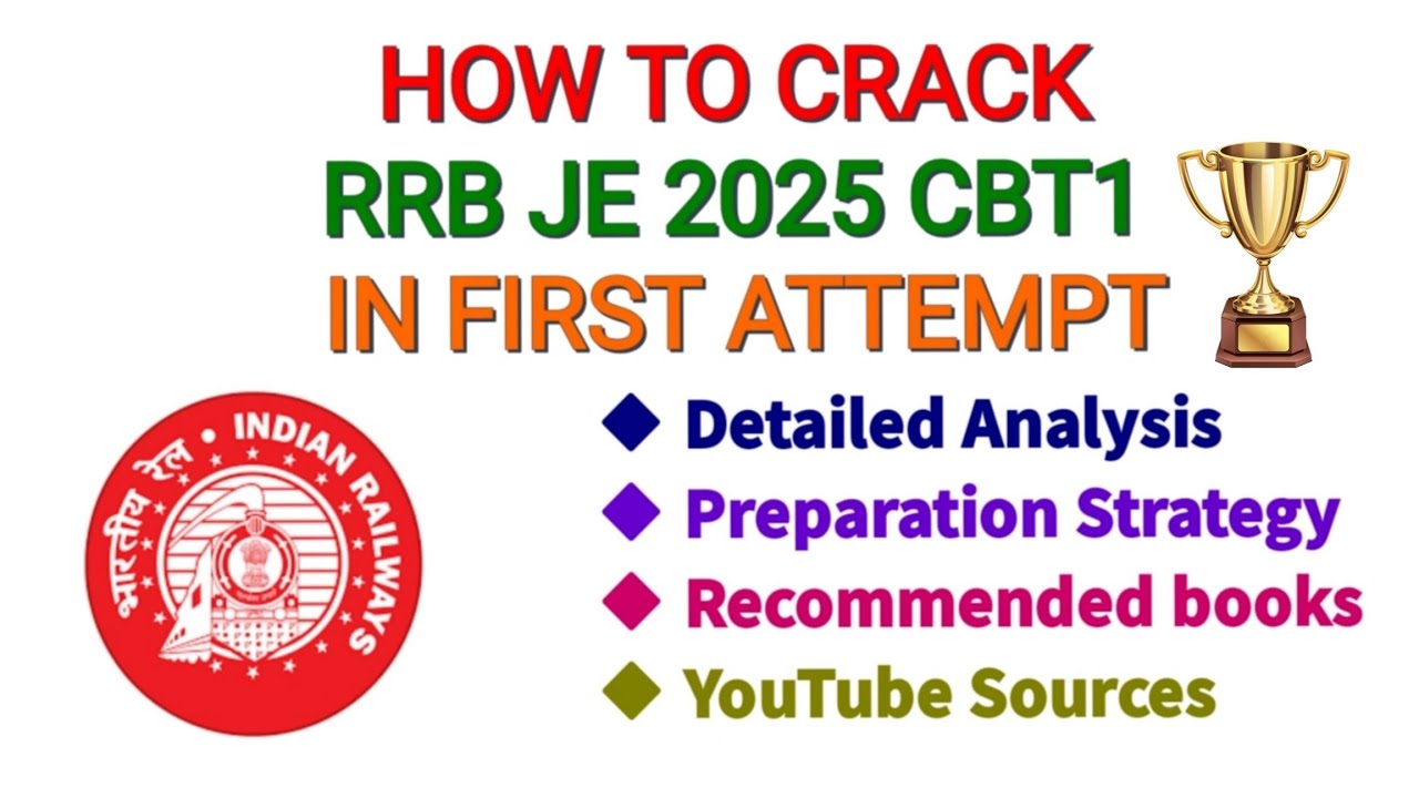 How to crack RRB JE 2025 CBT-1 in first Attempt/ Preparation Strategy/ Book list in tamil #rrbje