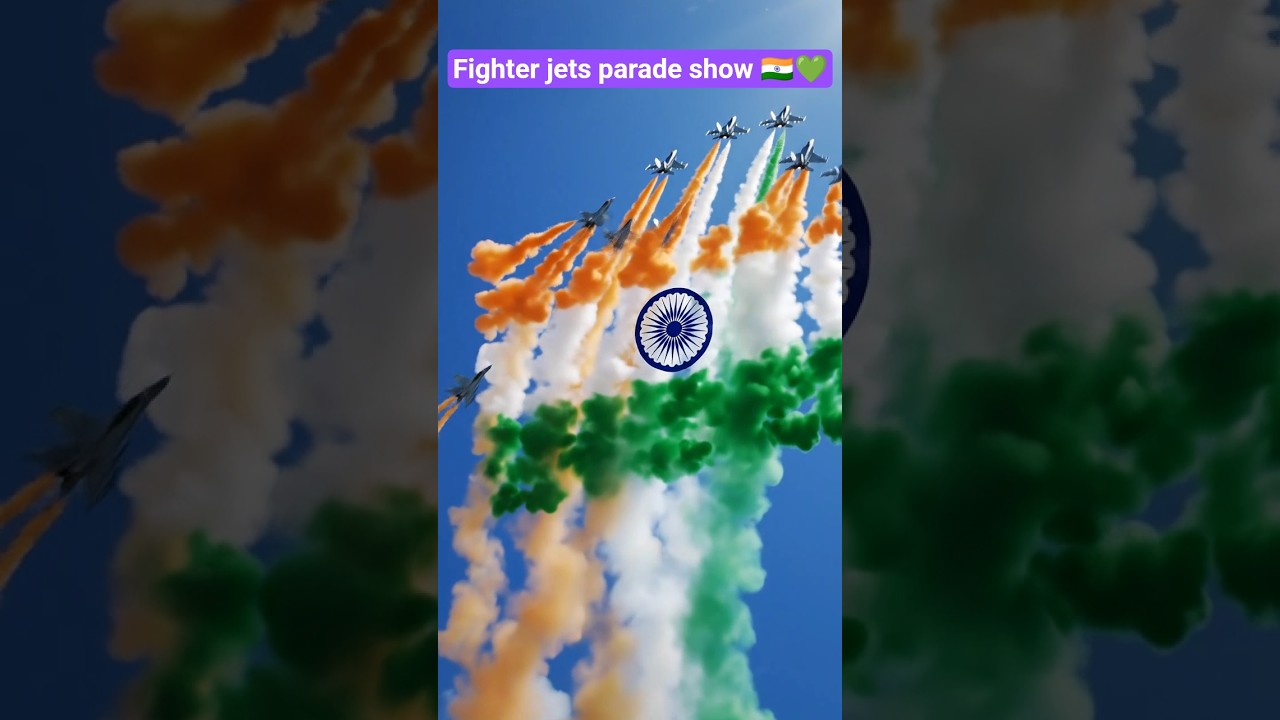 #fighterjet #indianarmy #army parade show 🇮🇳💚 #indianholiday #aivideo