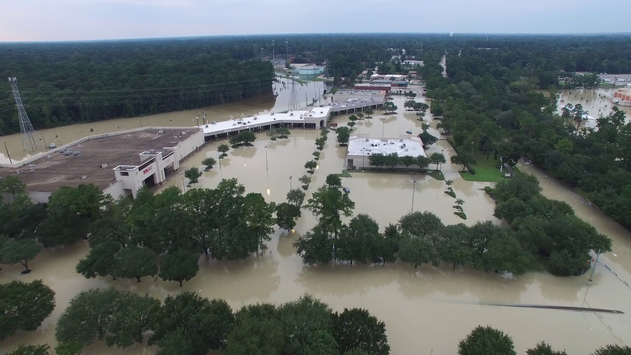 Full Kingwood Fly over after Harvey flood.