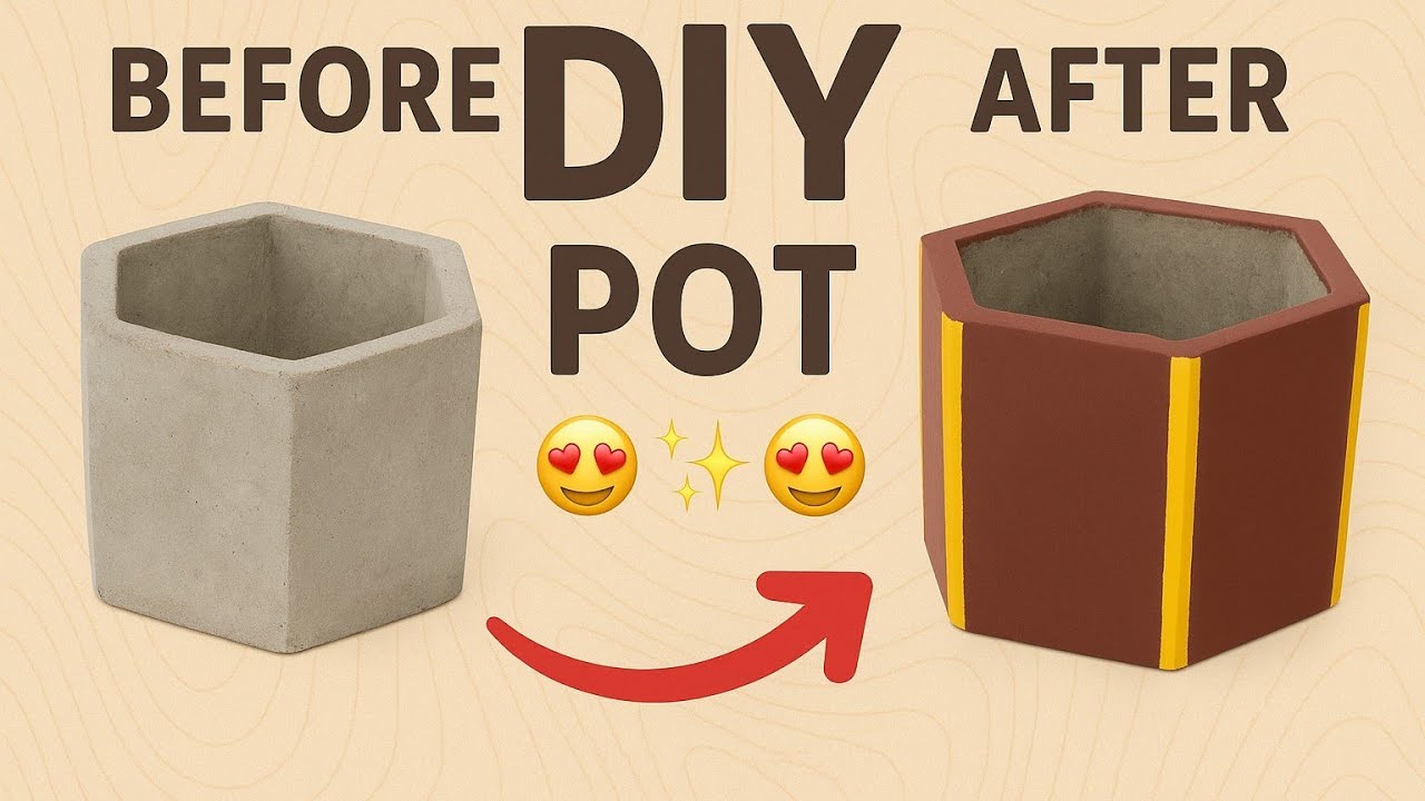 Amazing DIY Cement Flowerpot 🌿 | Easy & Creative Concrete Planter for Home Decor