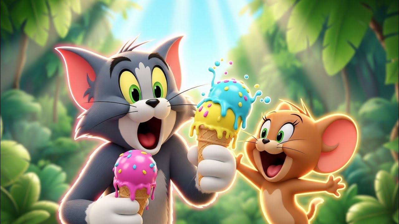 Tom and Jerry Jungle Ice Cream Party | Fun Adventure with Friends!