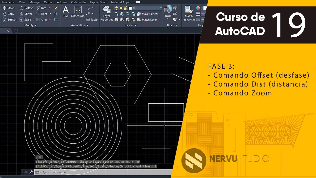 Curso Especial de AutoCAD_19_ DESFASE, DISTANCIA, ZOOM