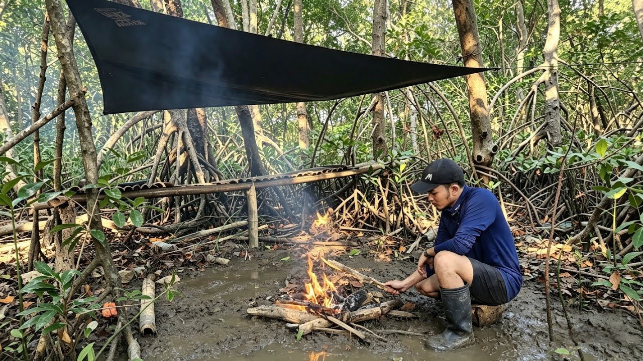 BERPETUALANG DI HUTAN BAKAU | CAMPING SURVIVAL | BERTAHAN HIDUP DI HUTAN !! 