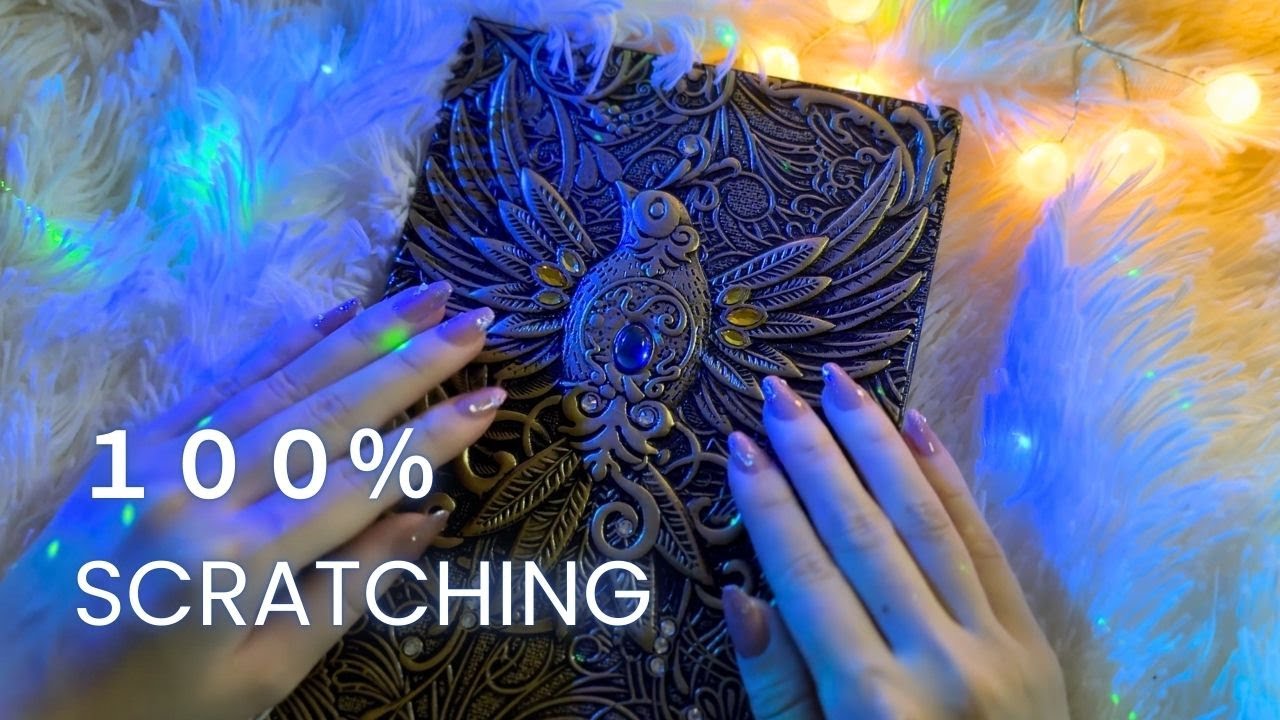 ASMR Bronze Phoenix Notebook🦅Only Scratching🌟(No talking,No mouth sounds)