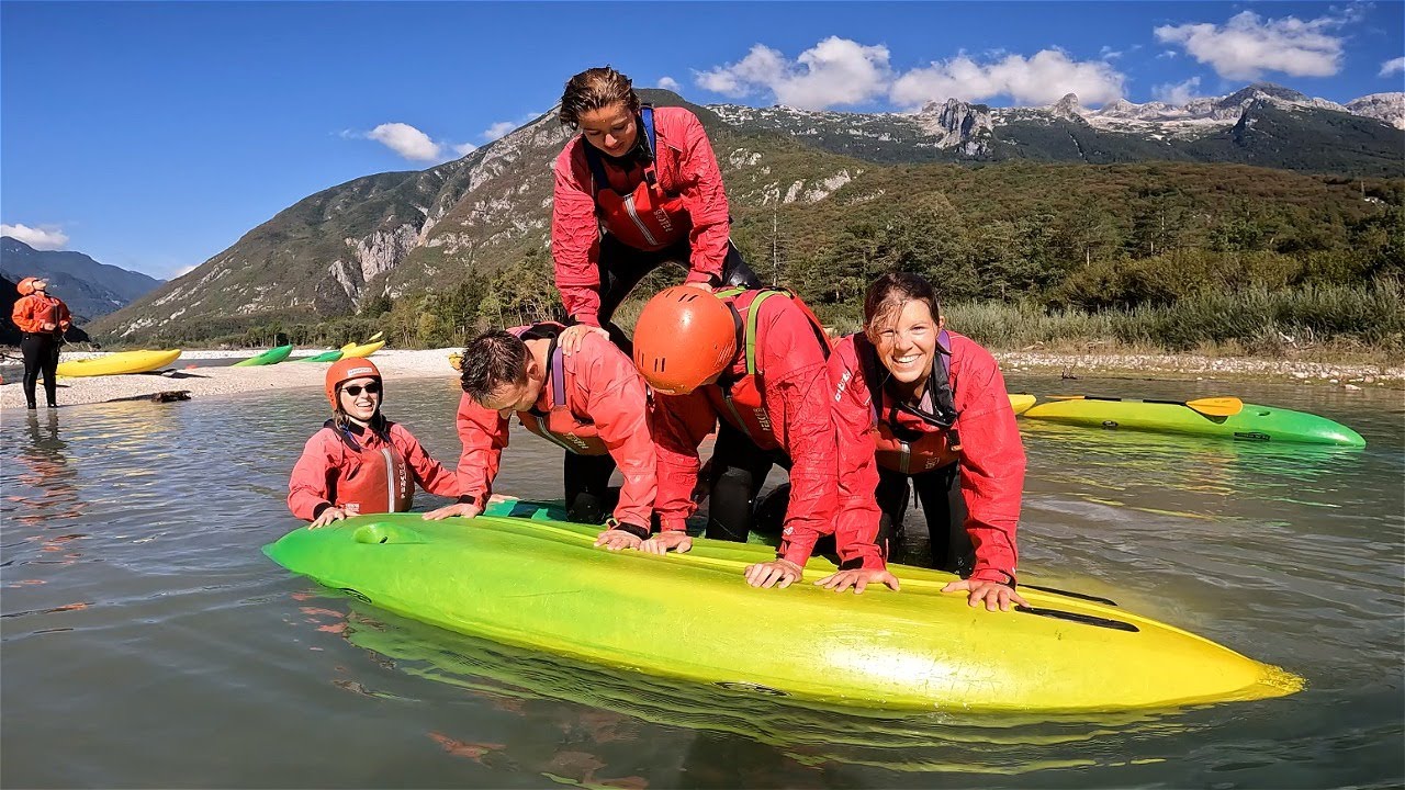 Kayaking in the Soca River