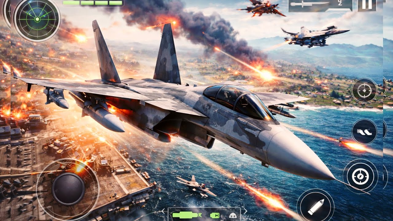 Combat Fighter Jet Simulator Game 🔥 Real Air War Mission Gameplay | Android Games